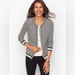 Talbots houndstooth cardigan size Petite XS
